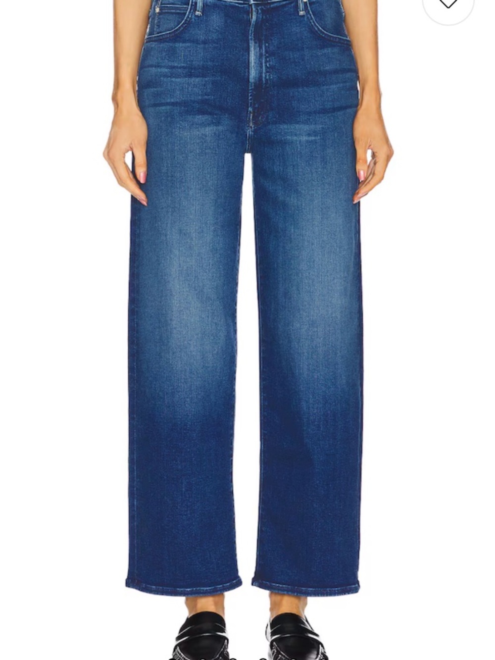 MOTHER Straight-Leg Jeans in Mid Blue Wash - Picture 5 of 8